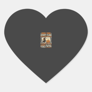 Halloween Dachshund Spooky Warning Heart Sticker