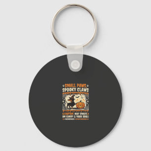 Halloween Dachshund Spooky Warning Key Ring