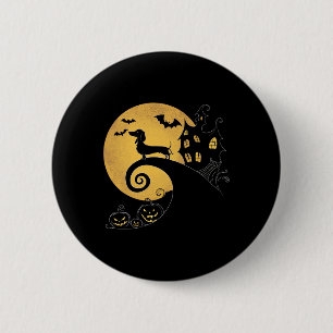 Halloween Dachshund Weenie Wiener Moonshine Sausag 6 Cm Round Badge