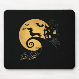 Halloween Dachshund Weenie Wiener Moonshine Sausag Mouse Pad