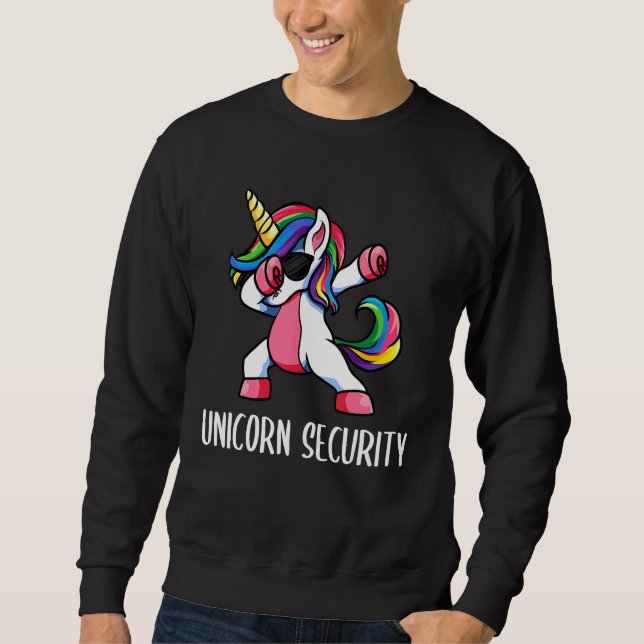 Halloween Dad Daughter Adult Costume, Unicorn Secu Sweatshirt (Front)