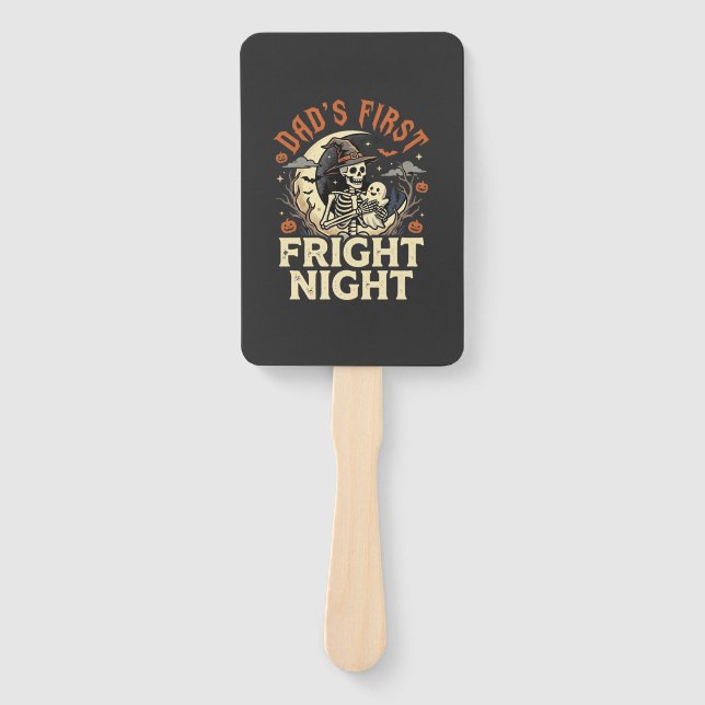 Halloween Dad First Fright Night Hand Fan (Front)
