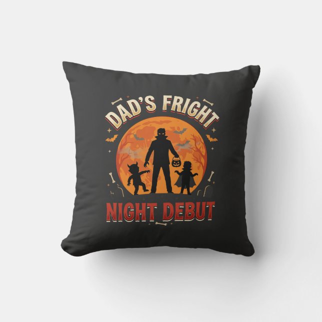 Halloween Dad Fright Night Cushion (Front)