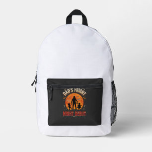 Halloween Dad Fright Night Printed Backpack