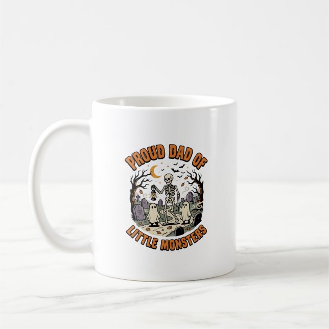 Halloween Dad Little Monsters Night Coffee Mug (Left)