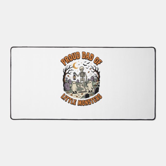 Halloween Dad Little Monsters Night Desk Mat (Front)
