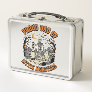 Halloween Dad Little Monsters Night Metal Lunch Box