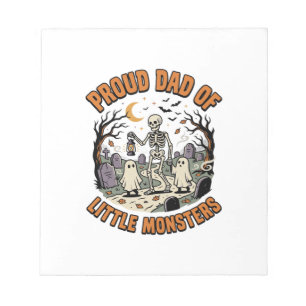 Halloween Dad Little Monsters Night Notepad