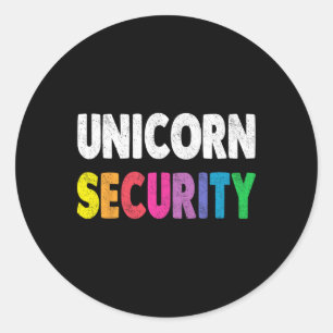 Halloween Dad Mum Daughter Adult Costume Unicorn S Classic Round Sticker