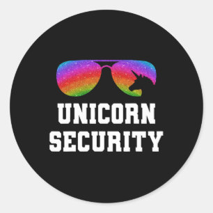Halloween Dad Mum Daughter Adult Costume Unicorn S Classic Round Sticker