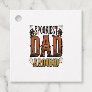 Halloween Dad Shirt Spooky Father Vintage Engravin Favour Tags