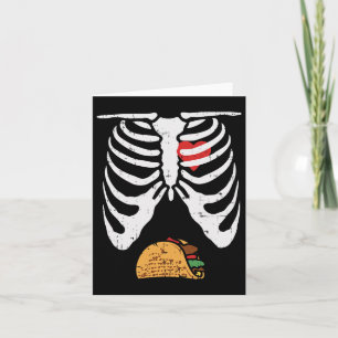 Halloween Dad Skeleton Taco Belly Fun Pregnancy Co Card