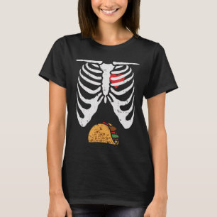 Halloween Dad Skeleton Taco Belly Fun Pregnancy Co T-Shirt
