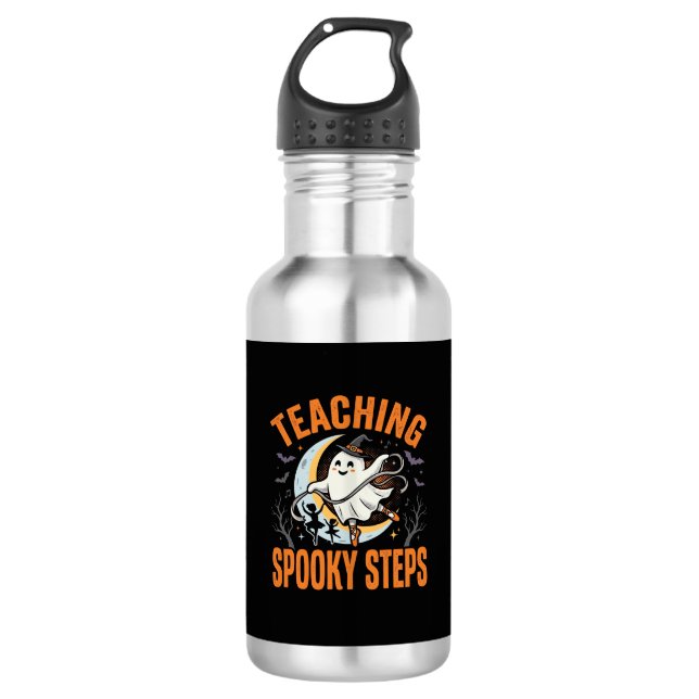Halloween Dance Teacher Spooky Steps 532 Ml Water Bottle (Front)