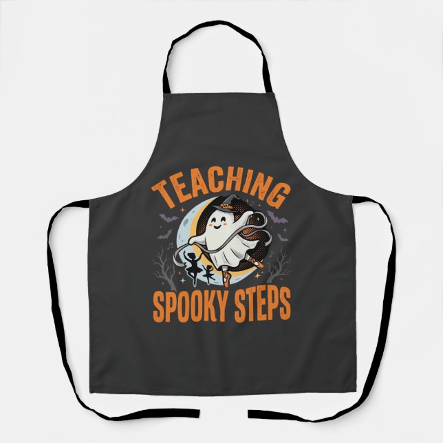Halloween Dance Teacher Spooky Steps Apron (Front)