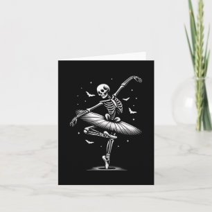Halloween Dancing Llet Tee Skeleton Llerina Card