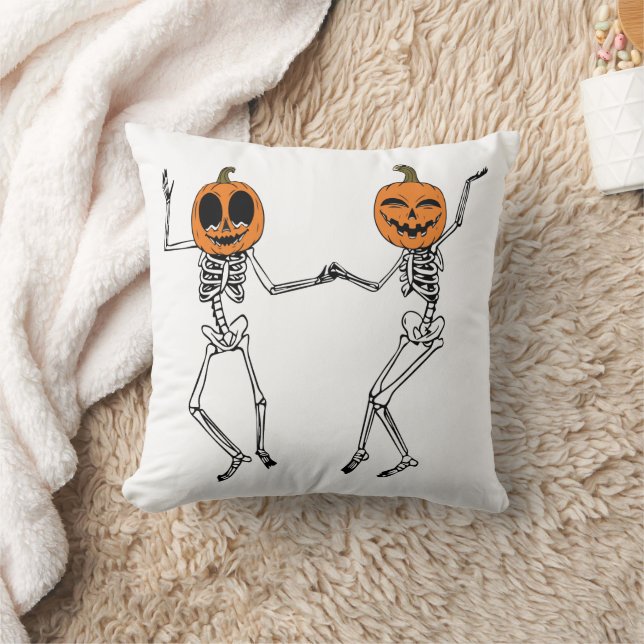 Halloween Dancing Skeleton  Cushion (Blanket)