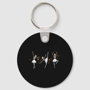 Halloween Dancing Skeleton Llerina Llet Women Girl Key Ring