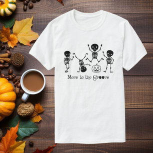 Halloween Dancing Skeleton Move To The Groove T-Shirt