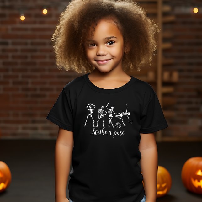 Halloween Dancing Skeleton Strike A Pose Funny T-Shirt (Creator Uploaded)