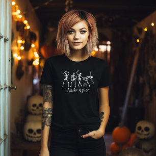 Halloween Dancing Skeleton Strike A Pose Funny T-Shirt