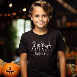 Halloween Dancing Skeleton Strike A Pose Funny T-Shirt