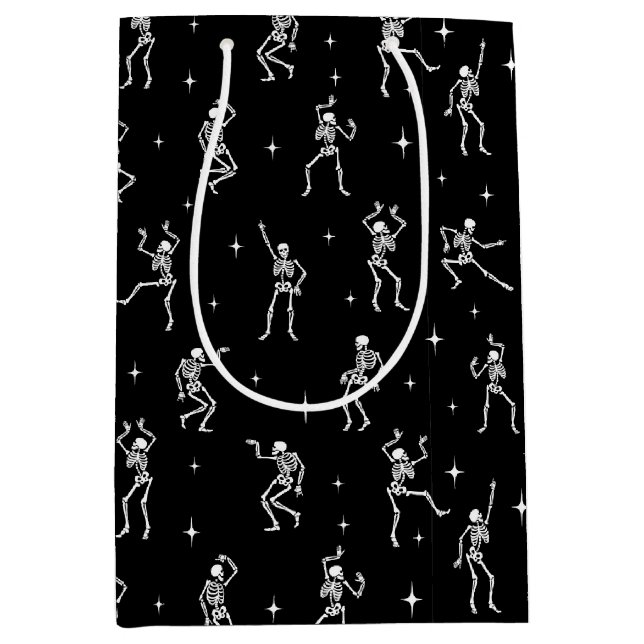 Halloween Dancing Skeletons Medium Gift Bag (Front)