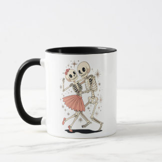Halloween Dancing Skeletons, Retro Skeleton Mug