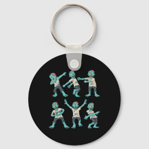 Halloween Dancing Zombies Dance Challenge Boys Gir Key Ring