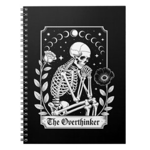 Halloween Dark Gothic Skeleton Overthinker Notebook