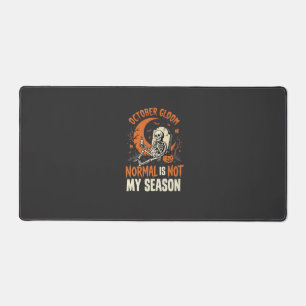Halloween Dark Humour Skeleton Mood Desk Mat