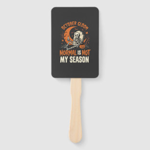 Halloween Dark Humour Skeleton Mood Hand Fan