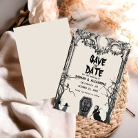 Halloween Dark Moody Gothic Wedding  Save The Date