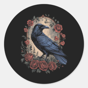 Halloween Dark Mysterious Witchy Nature Fantasy  Classic Round Sticker
