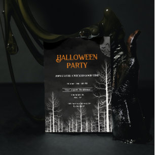 Halloween Dark Woods Party Invitation