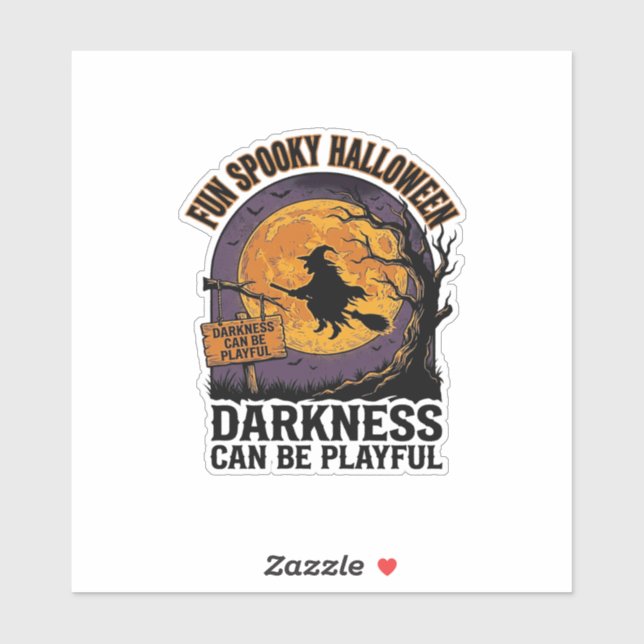 Halloween Darkness Shirt Vintage Witch Moon Design (Sheet)