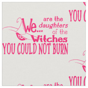 halloween daughters witches could not burn pink fabric