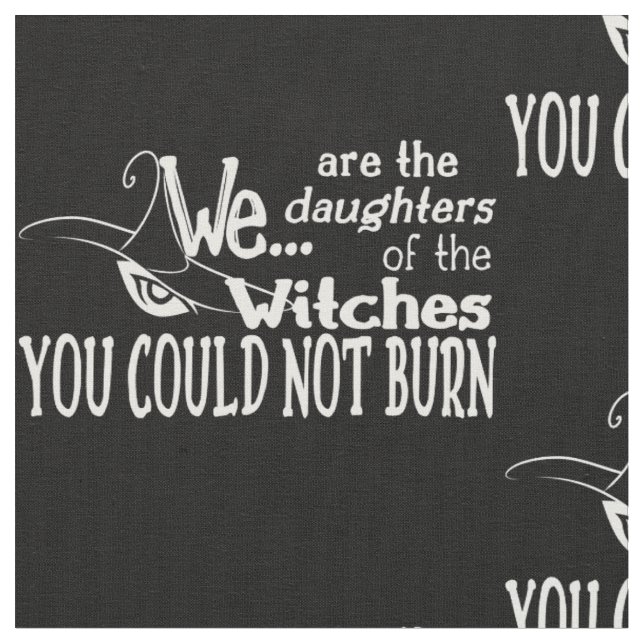 halloween daughters witches could not burn white fabric (Close Up)