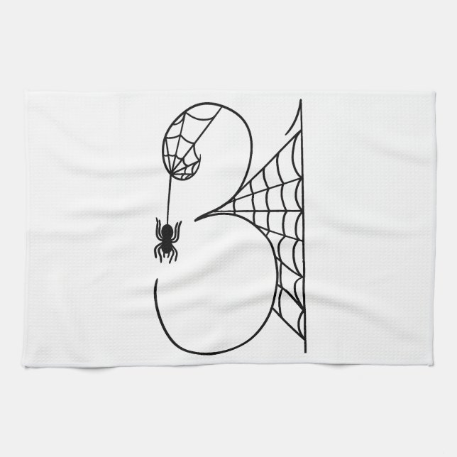 Halloween Day 31 Spider Webs Tea Towel (Horizontal)