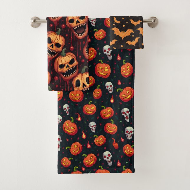 Halloween Day Bath Towel Set (Insitu)