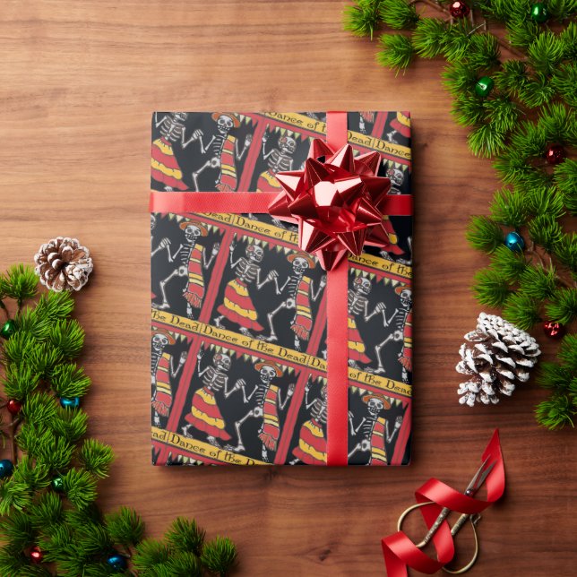 Halloween, Day of Dead, Wrapping Paper (Holiday Gift)