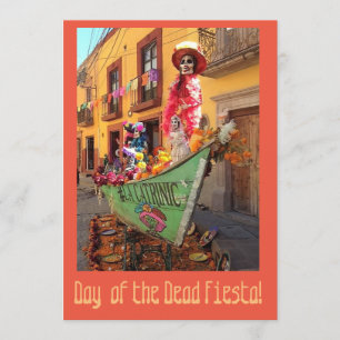 halloween, day of the dead, colourful invite