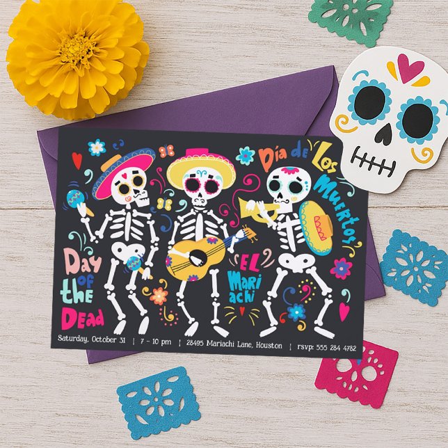 Halloween Day of the Dead Party Invitation (Creator Uploaded)