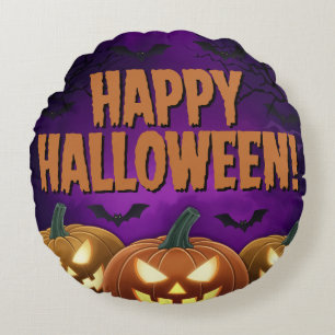 Halloween Day Round Pillow Cushion(4)