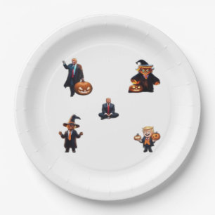 Halloween Day - Trumpkin Classic Paper Plate