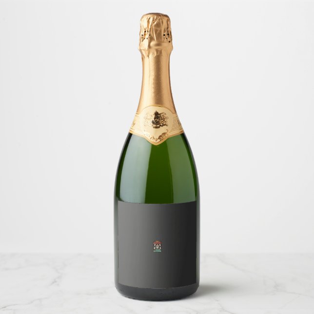 Halloween Daycare Teacher Tiny Monsters Sparkling Wine Label (Front)