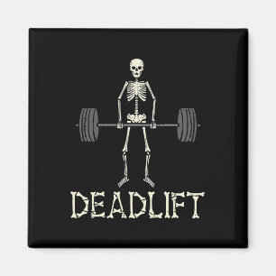 Halloween Deadlift Skeleton Gym Workout Costume Me Magnet