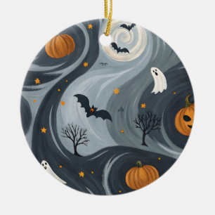 Halloween Death Night Ceramic Tree Decoration