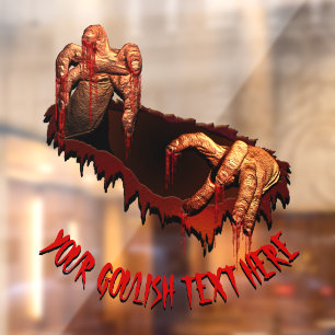 Halloween Decals Custom Gory Zombie Window Decal