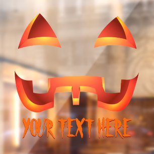 Halloween Decals Personalised Pumpkin Window Decal